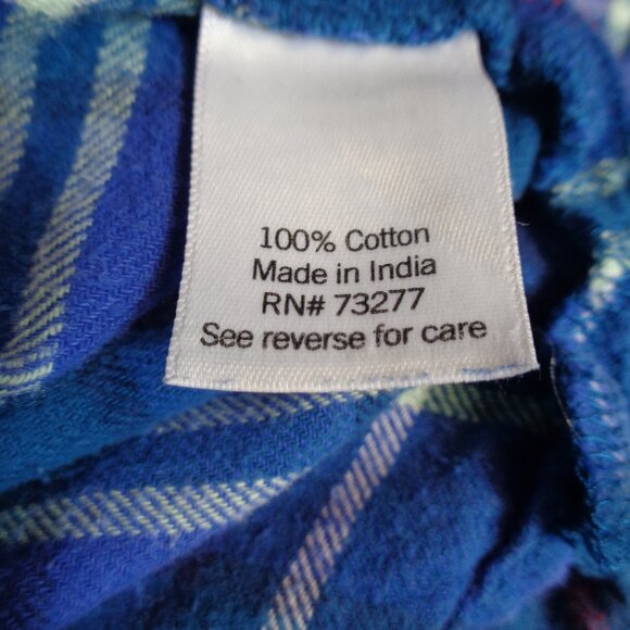 Women's Croft and Barrow blue X-large flannel - Picture 7 of 7